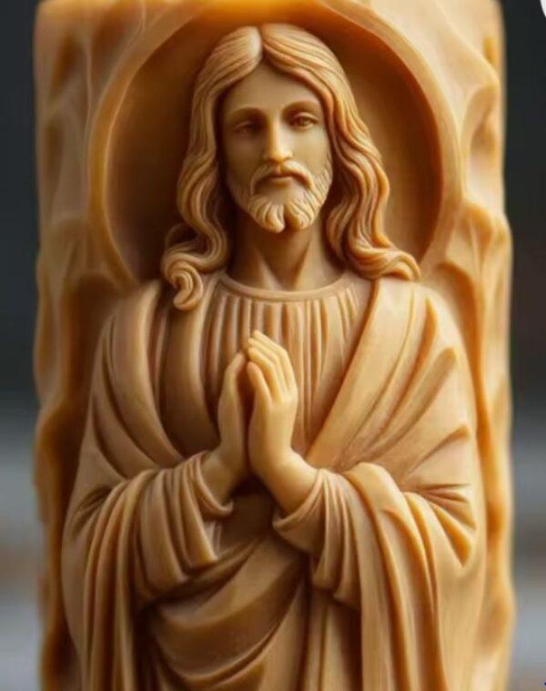 Jesus Praying Hands Candle