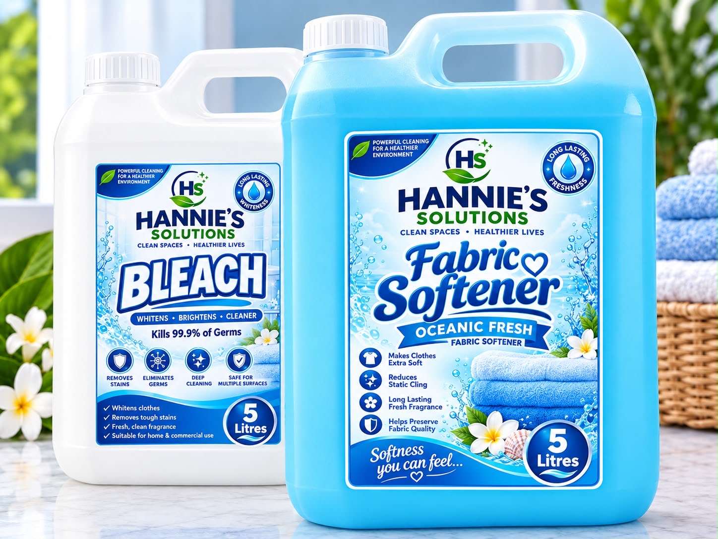 Fabric softener and bleach