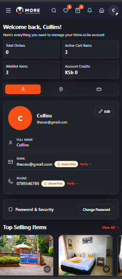 My More Account — mobile